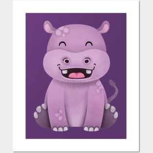 Cute Hippo Posters and Art